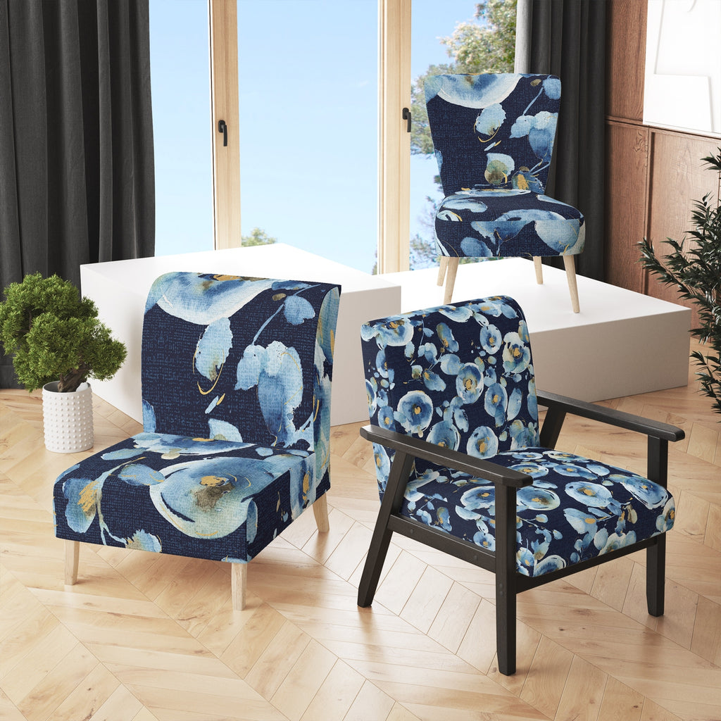 Upholstered Floral Accent Arm Chair K71176