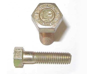 3/8-16 x 6 Hex Cap Screw Grade 9 Zinc Yellow Plated Steel, 300 pcs T597
