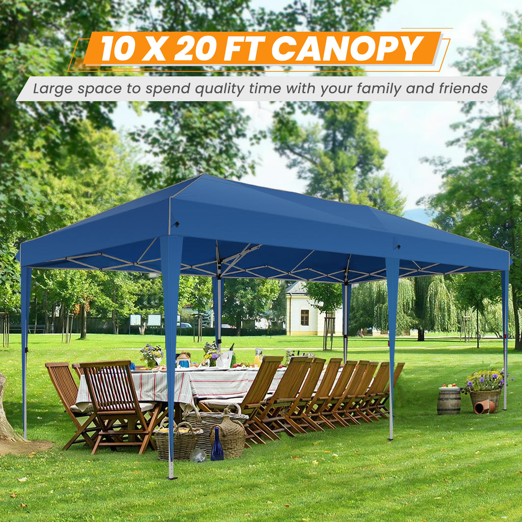 10'x20' Waterproof Commercial Pop up Canopy Tent with 4 Sandbags A4858