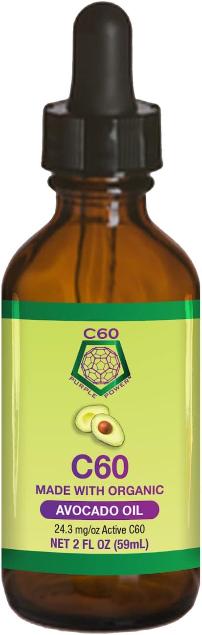 Organic Cold-Pressed Avocado Oil with C60, 2 Fl Oz, Pack of 2 I7226