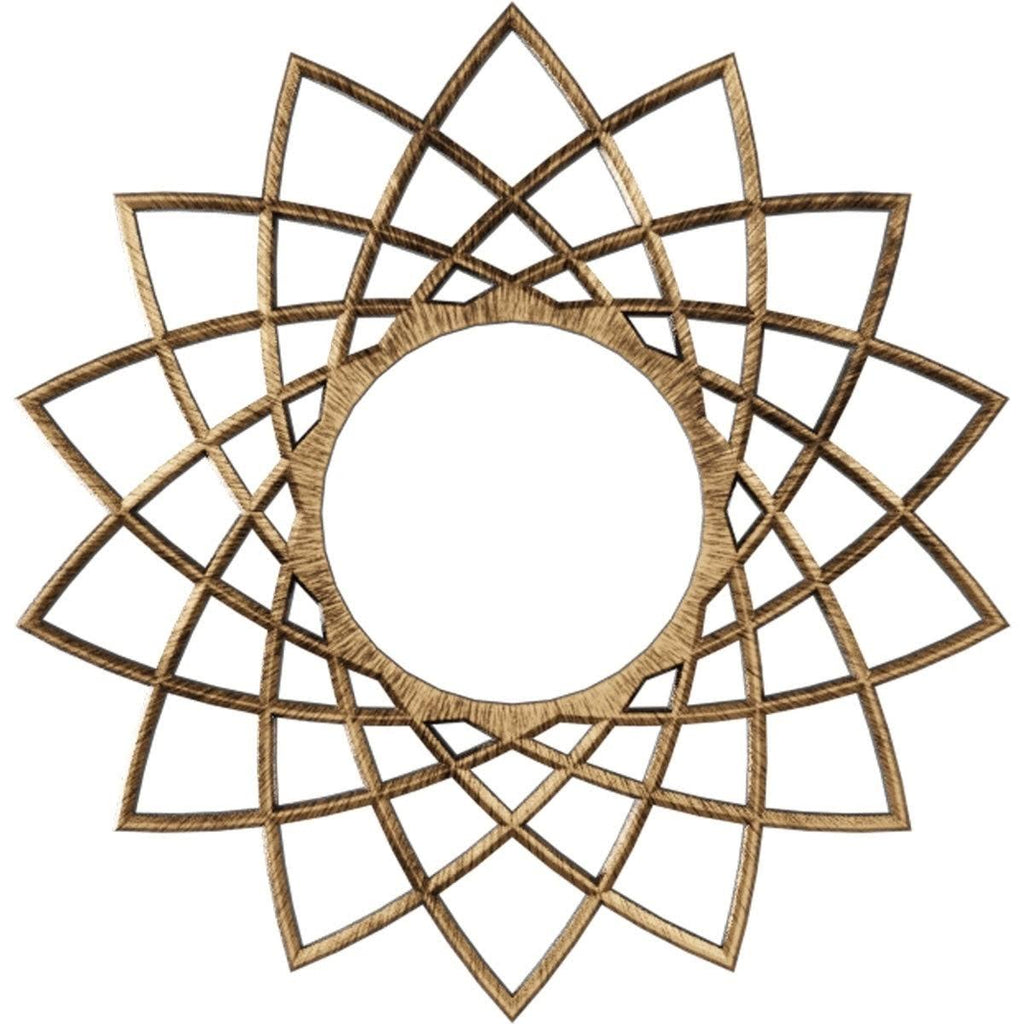 40x22OD x 15 3/8x22ID x 1x22P PVC Pierced Ceiling Medallion V1210