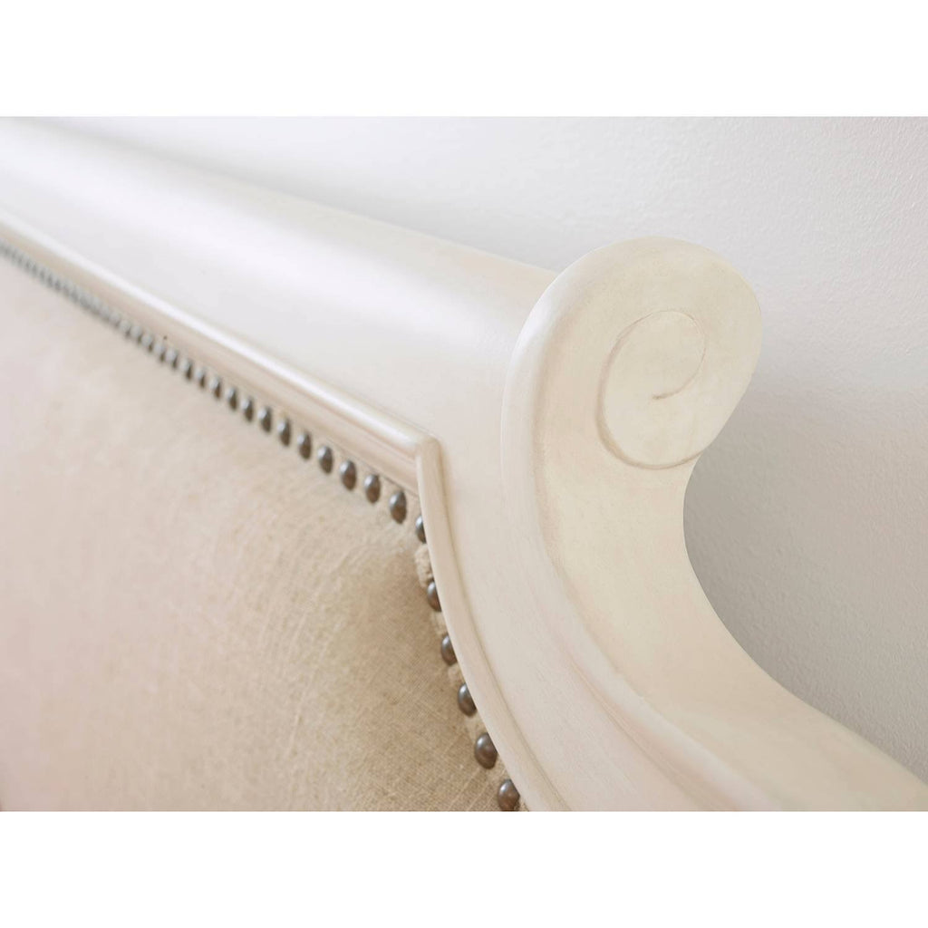 White Full Upholstered Youth Bed L872