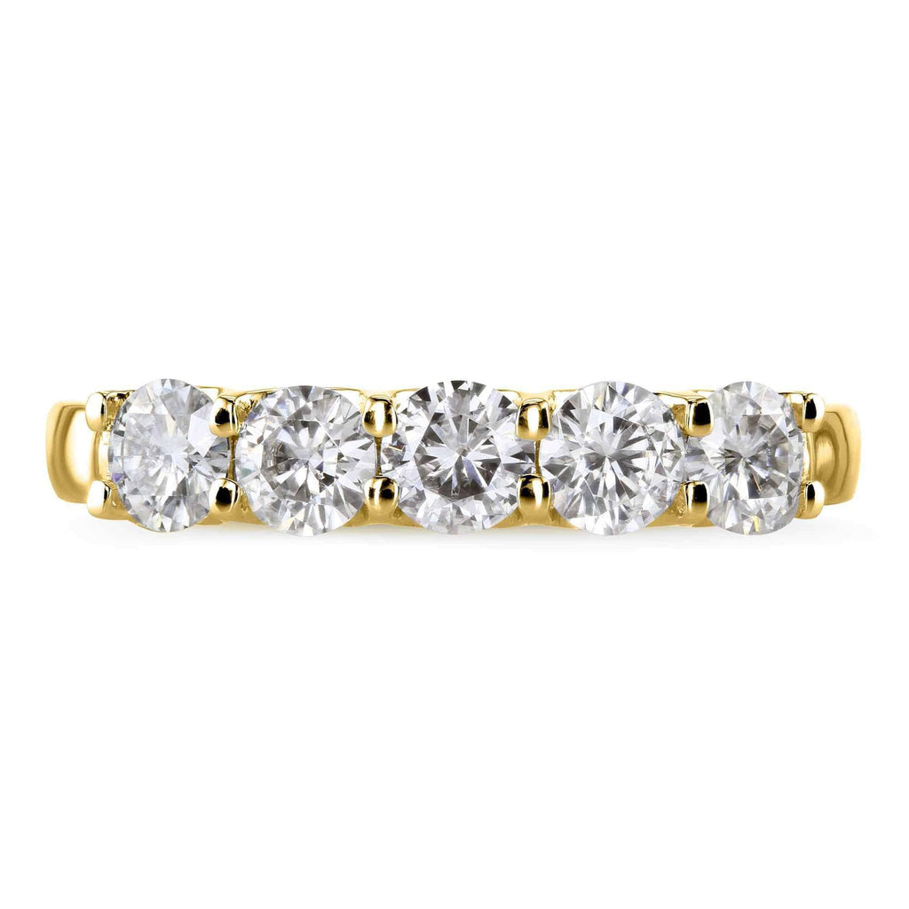 14K Yellow Gold Moissanite Bridal Wedding Band N5989