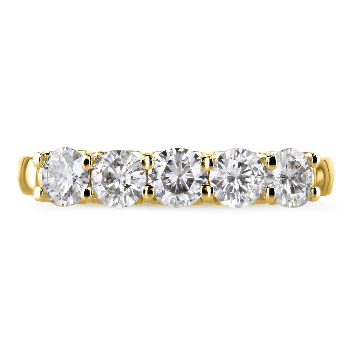 14K Yellow Gold Moissanite Bridal Wedding Band N5989