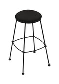 Stationary Counter Stool with Black Wrinkle Seat Q7540
