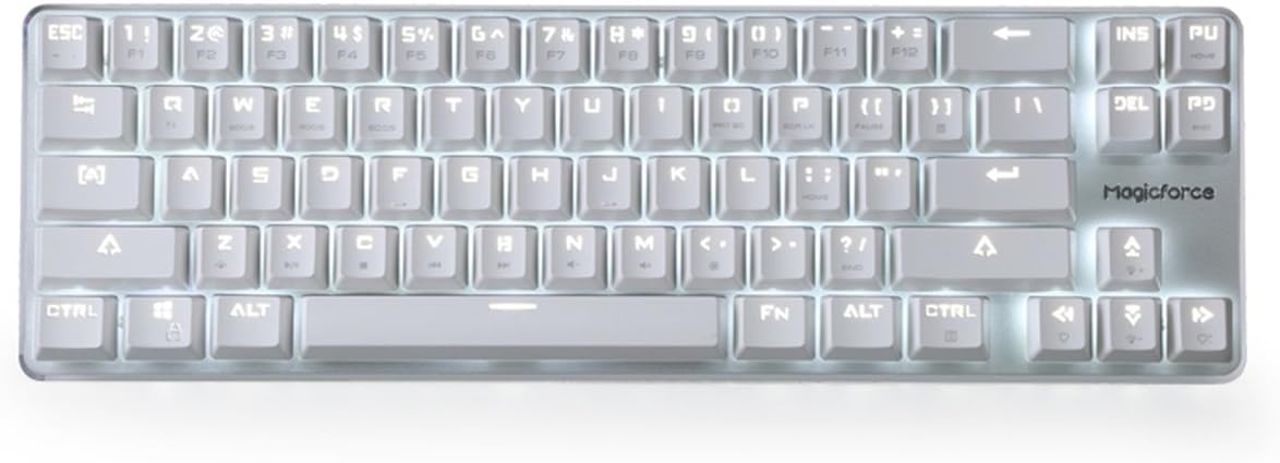 68 Keys White Backlit Mechanical Keyboard C936349
