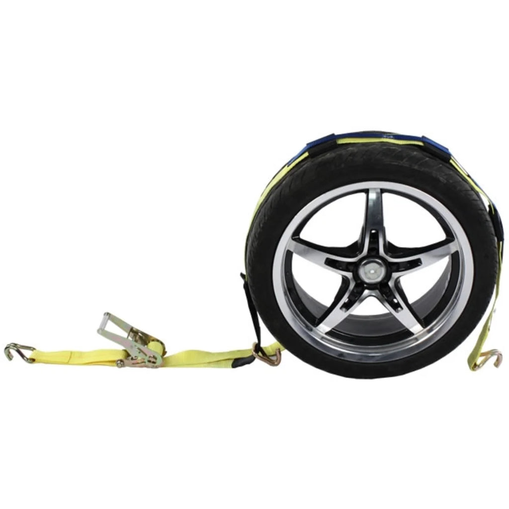 2" x 11' Ratchet Strap with Wire Hooks & 3 Rubber Cleats C367885