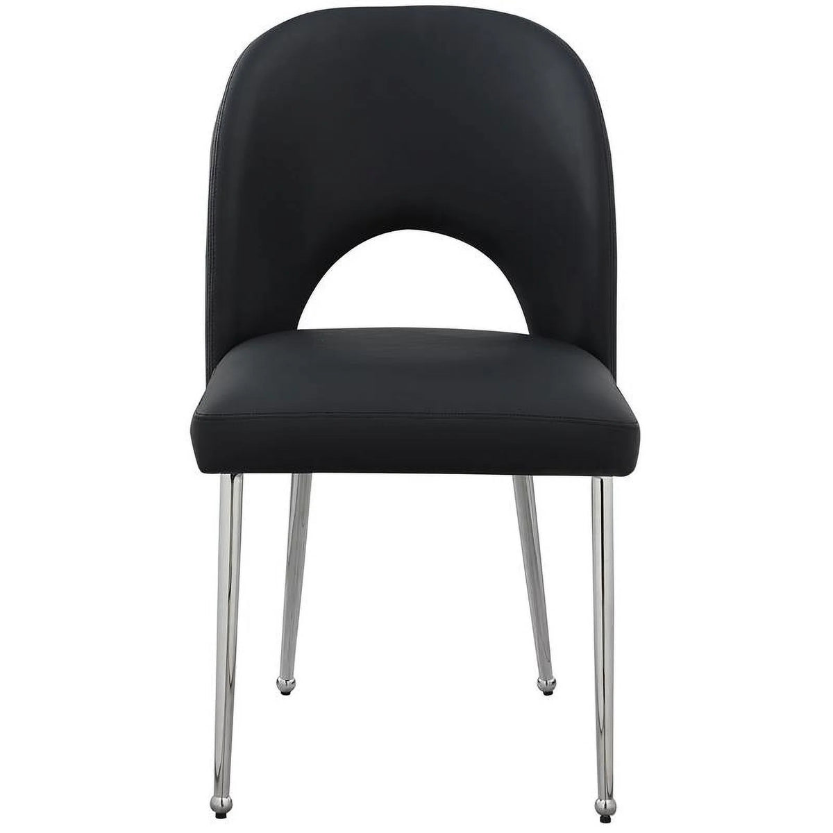Black Vegan Leather Dining Chair N1257