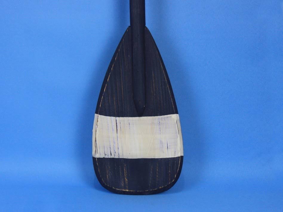 Wooden Decorative Rowing Boat Paddle with Hooks, 36x22 Y4842