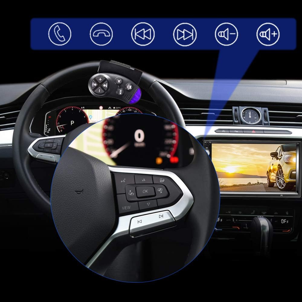 7 Inch Double Din Touch Screen Car Stereo with Backup Camera M6727