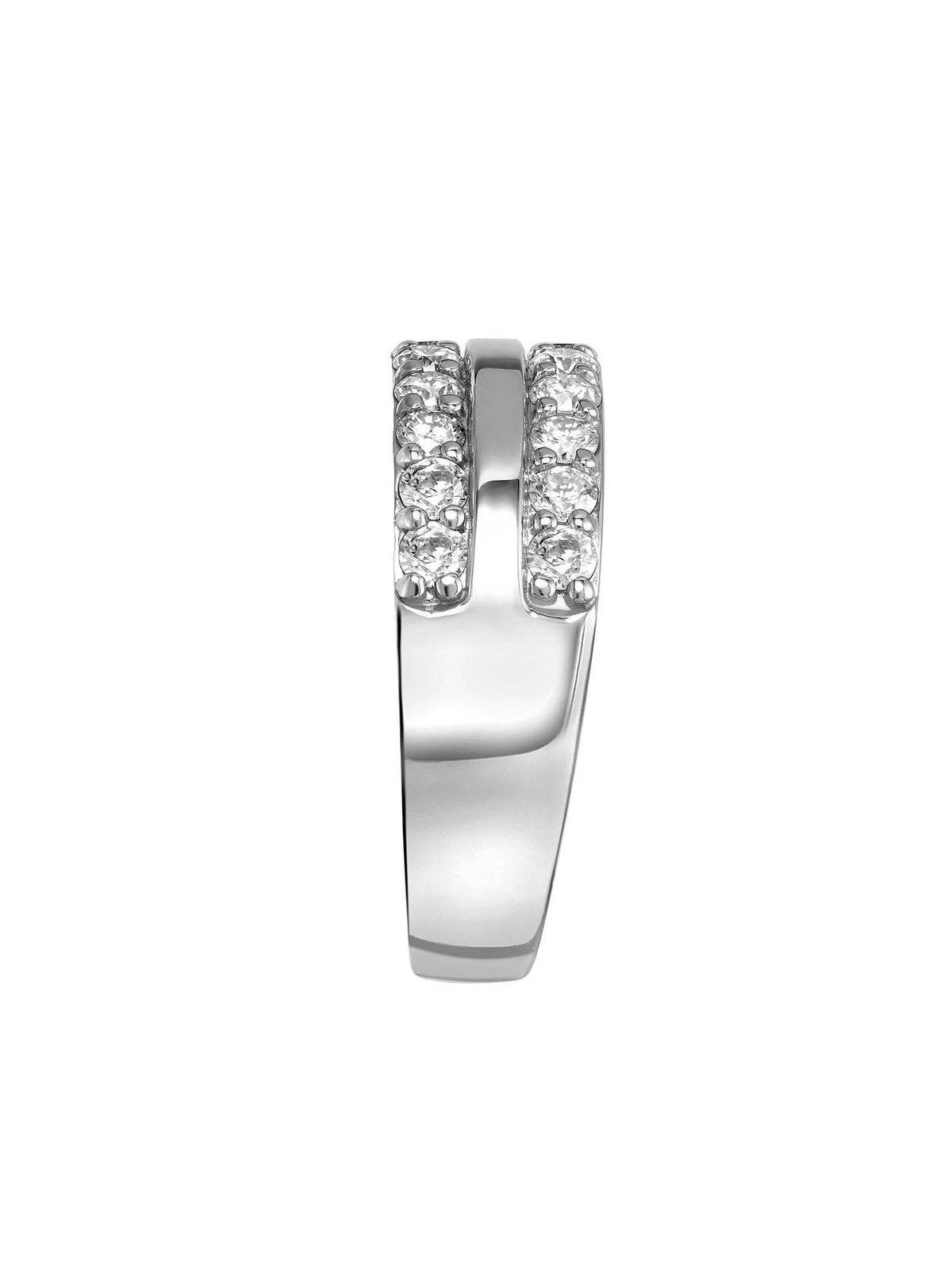 1 Carat Moissanite Sterling Silver Multi-Row Band U478