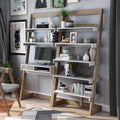 Weathered White 2-Piece Desk with Bookcase Set K1805