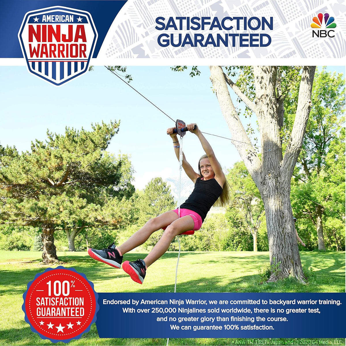 50 ft Zipline Kit for Kids Ages 8+ U9664