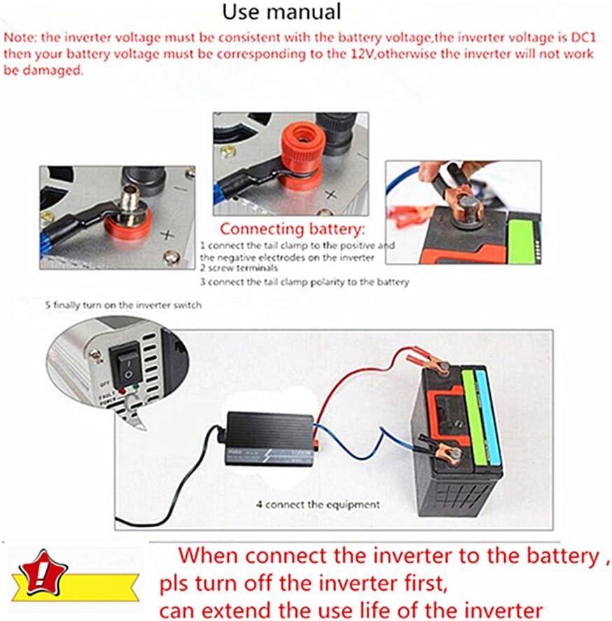 3000W Pure Sine Wave Power Inverter 48V DC to 110V 120V AC 60HZ with LCD Display Q723