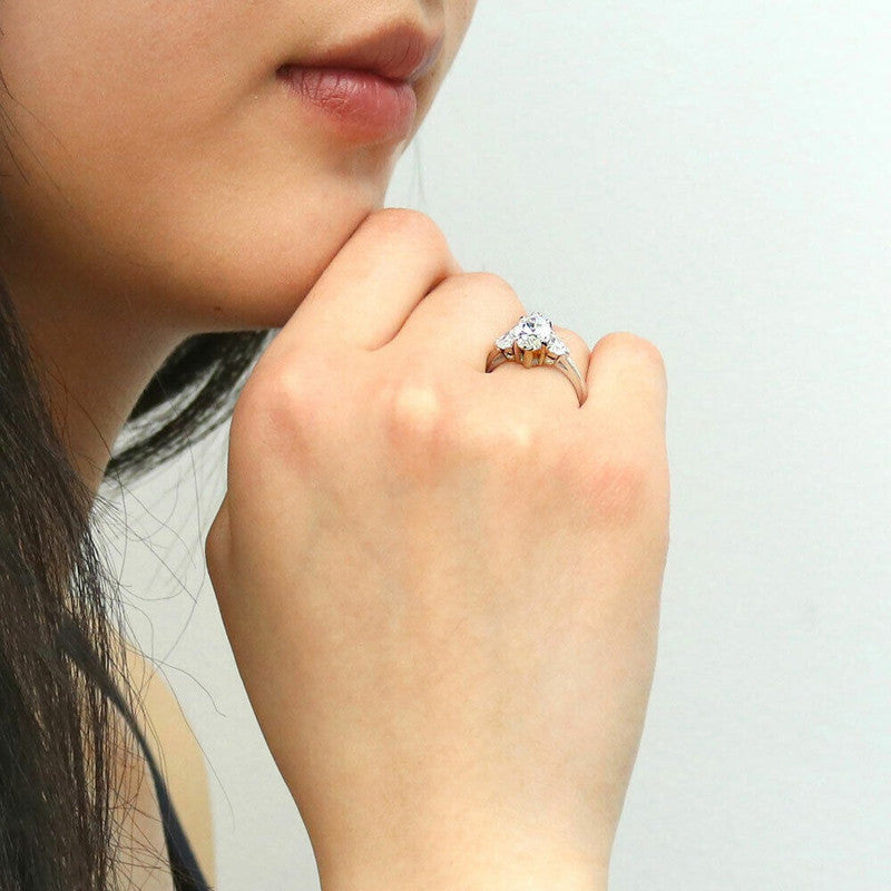 14K White Gold Moissanite Diamond Engagement Ring J282310