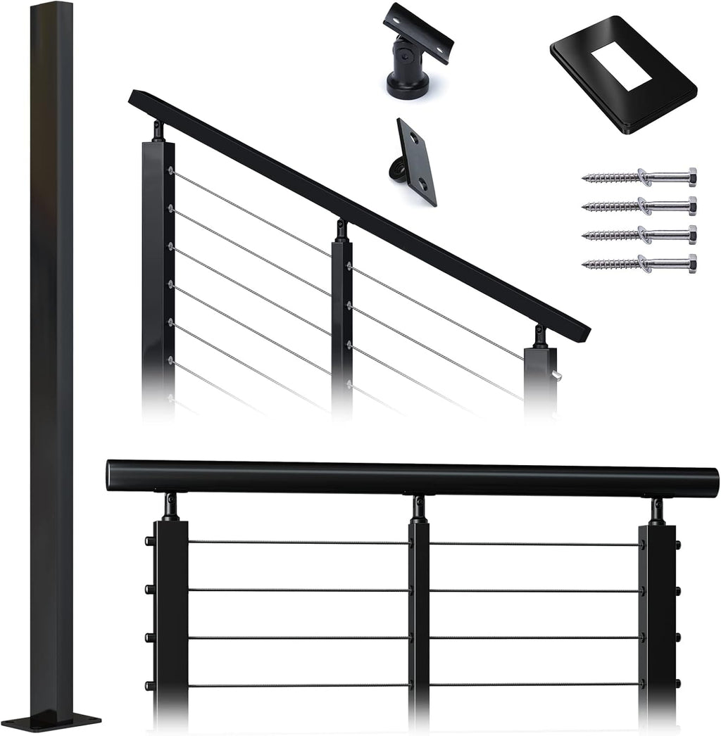 36x1x2 Stainless Steel Black Un-drilled Post O2119
