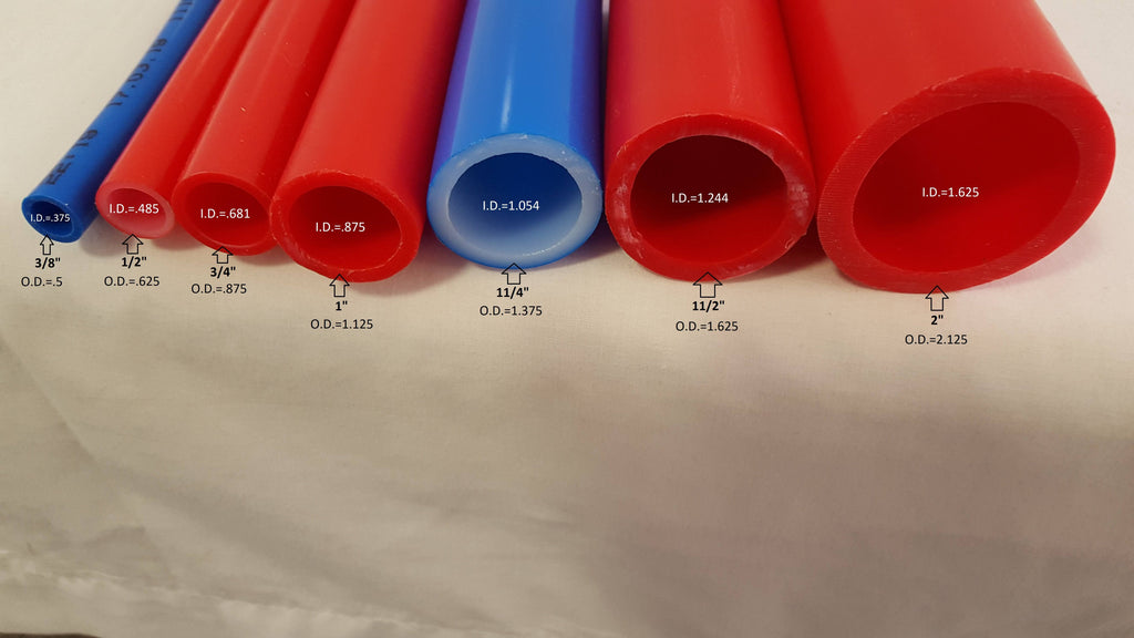 3/4x22 200& TOTAL~100& REDu0026100& Blue Certified Non-Barrier PEX Tubing A37589