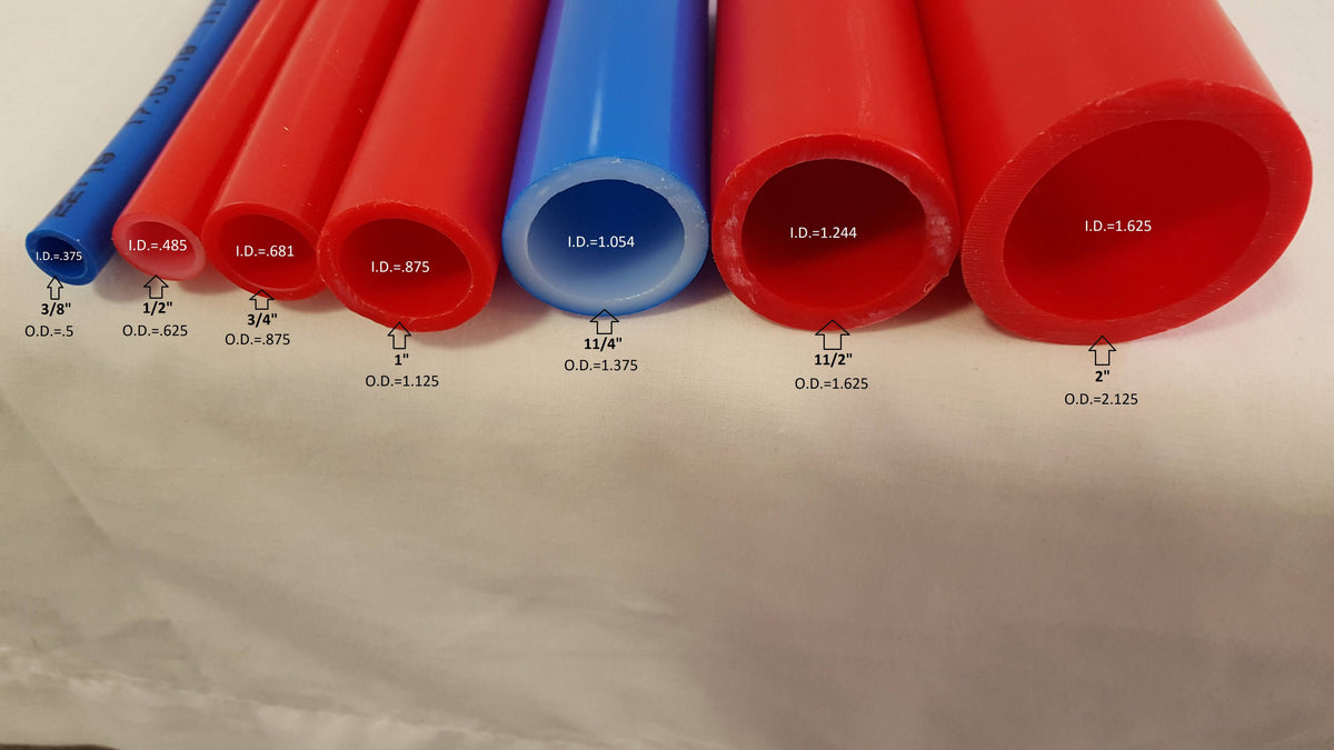 3/4x22 200& TOTAL~100& REDu0026100& Blue Certified Non-Barrier PEX Tubing A37589