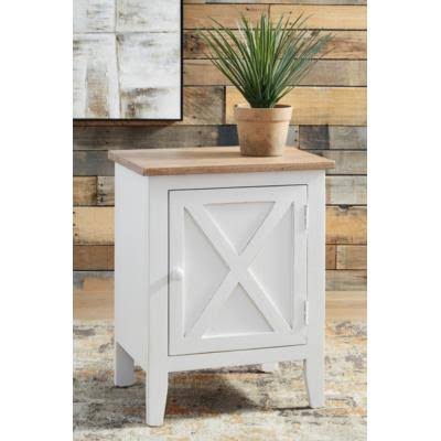 White and Brown Accent Cabinet G83850