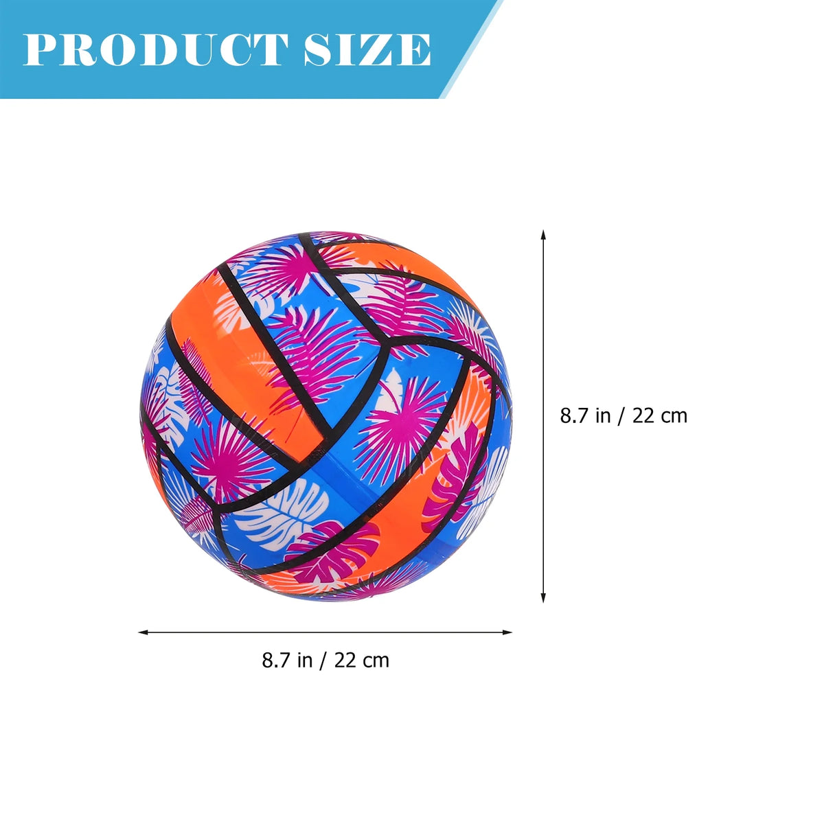 Rainbow Inflatable Volleyball Kids Vinyl Sports Toy Ball C6755