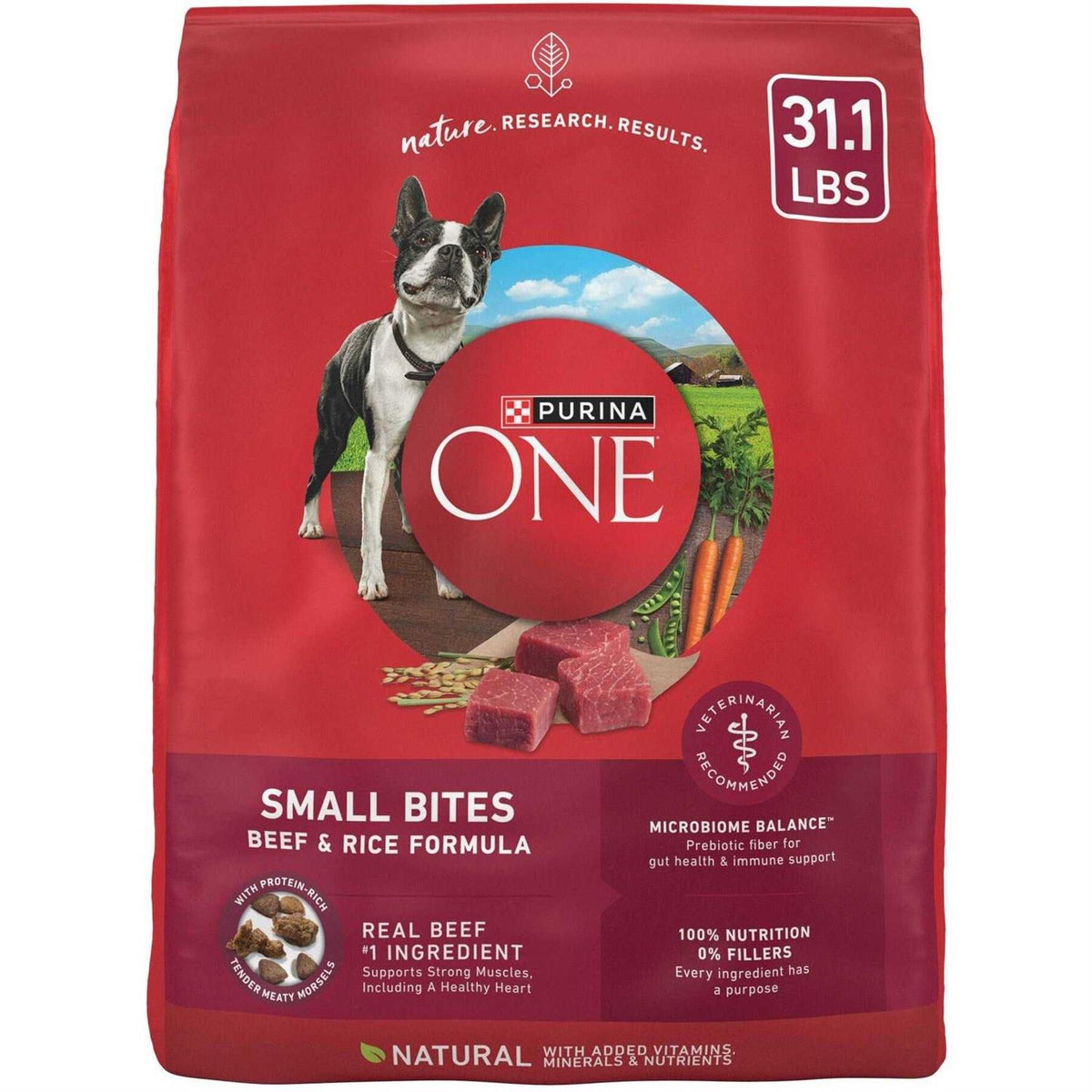 Purina ONE SmartBlend Small Bites Beef &amp; Rice Formula Dry Dog Food - Pet Supplies online store