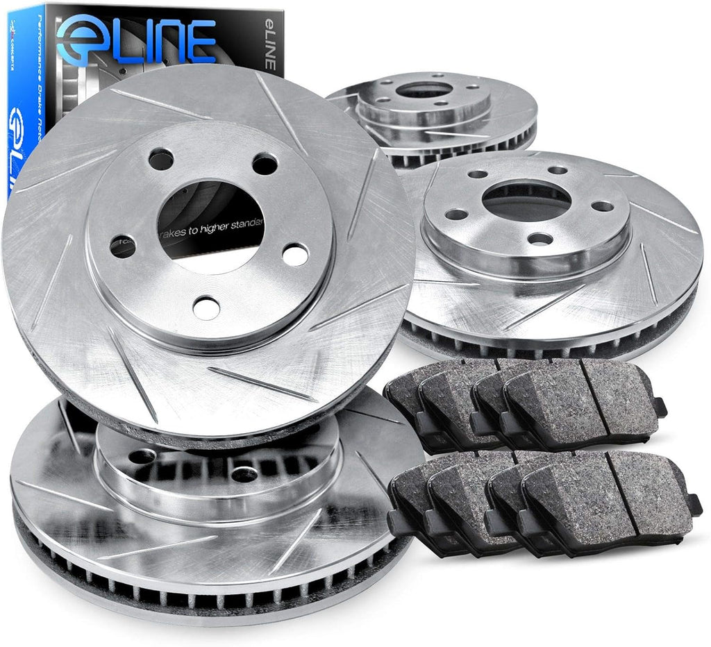 Slotted Brake Rotors Kit & Semi-Met Brake Pads P581409