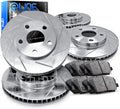 Slotted Brake Rotors Kit & Semi-Met Brake Pads P581409