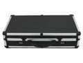 Barber Case Hair Kit Tool Box Organizer Black with Portable Handle and Secure Numlock, Aluminum Frame and Reinforced Fillet 21" x 13" x 4.5" U687