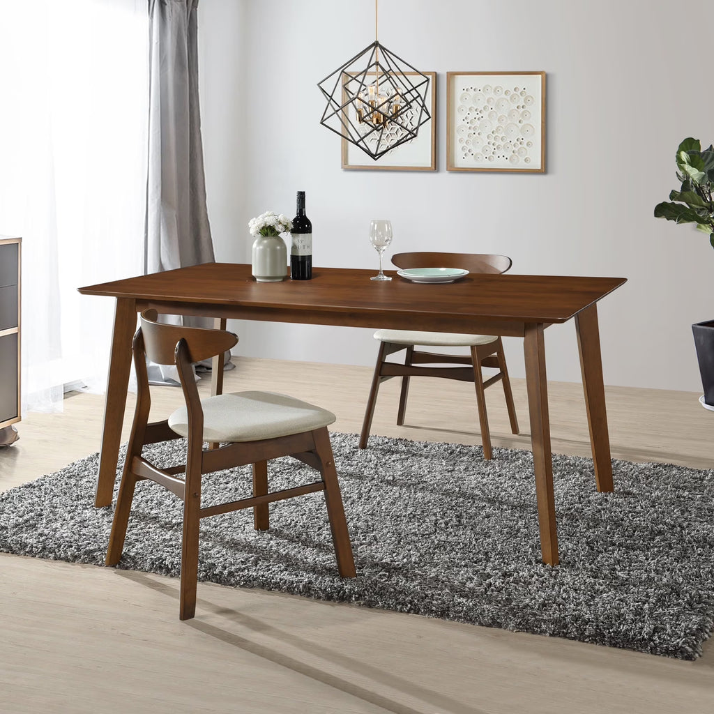 Walnut Mid Century Modern Dining Table 47 Inch D66284