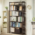 Solid Wood Etagere Bookcase 6 Shelves L832441