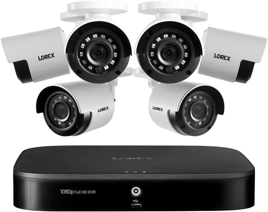1080p HD 6 Camera 8-Channel Wired Security Camera System with 1TB DVR R762
