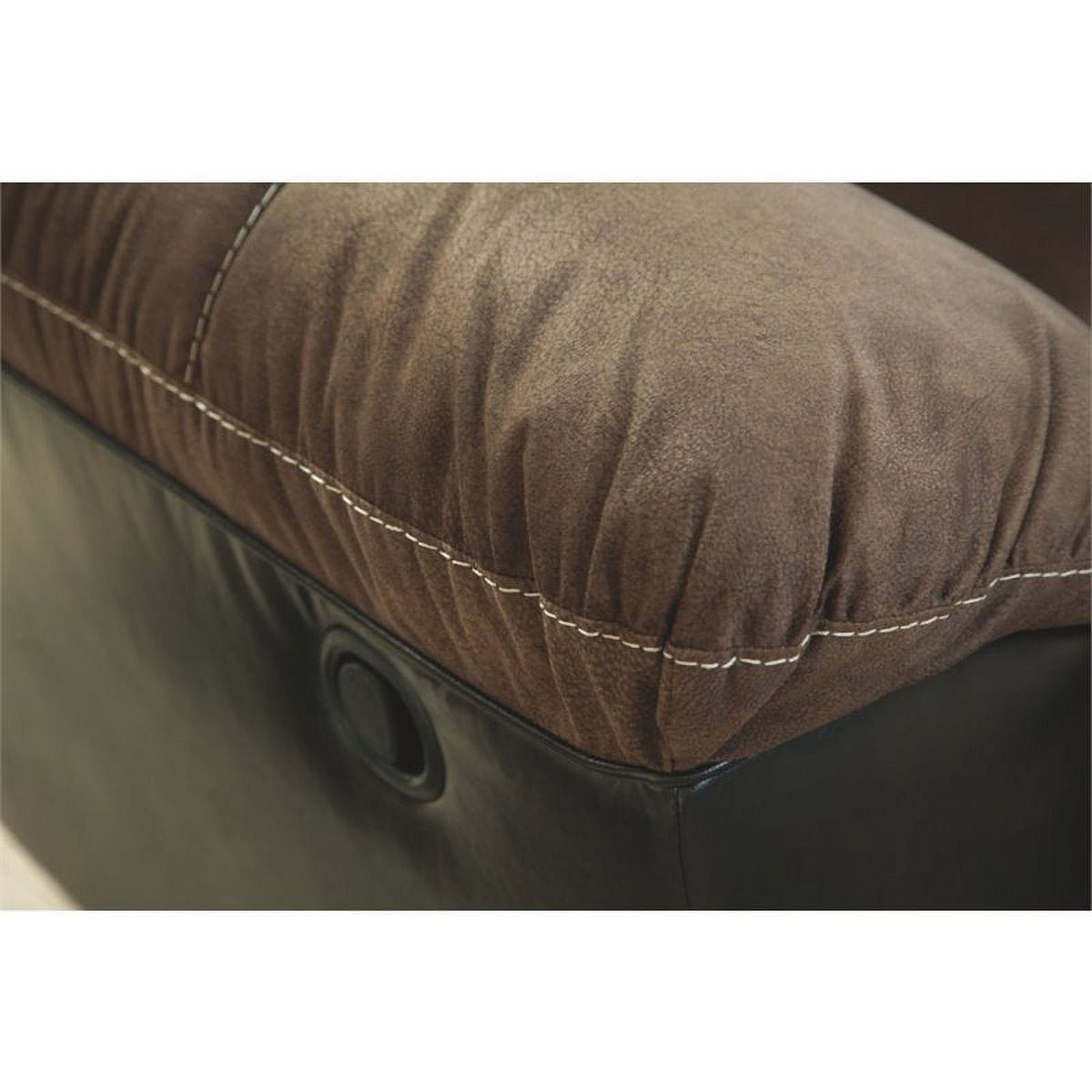 Contemporary Reclining Loveseat with Console in Chestnut P826474