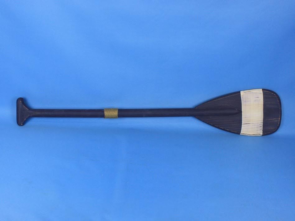 Wooden Decorative Rowing Boat Paddle with Hooks, 36x22 Y4842