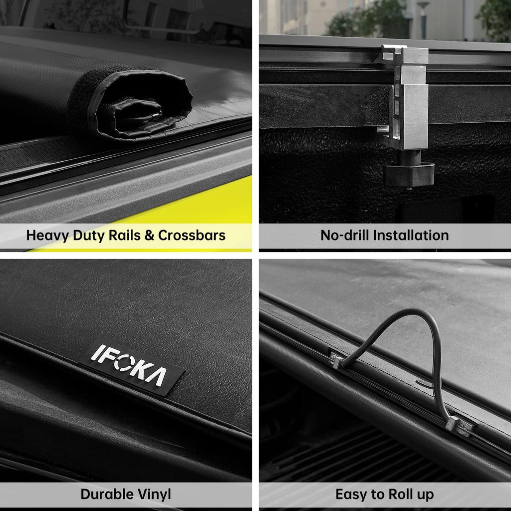 Soft Roll Up Truck Bed Tonneau Cover for 5' Bed (60") L753