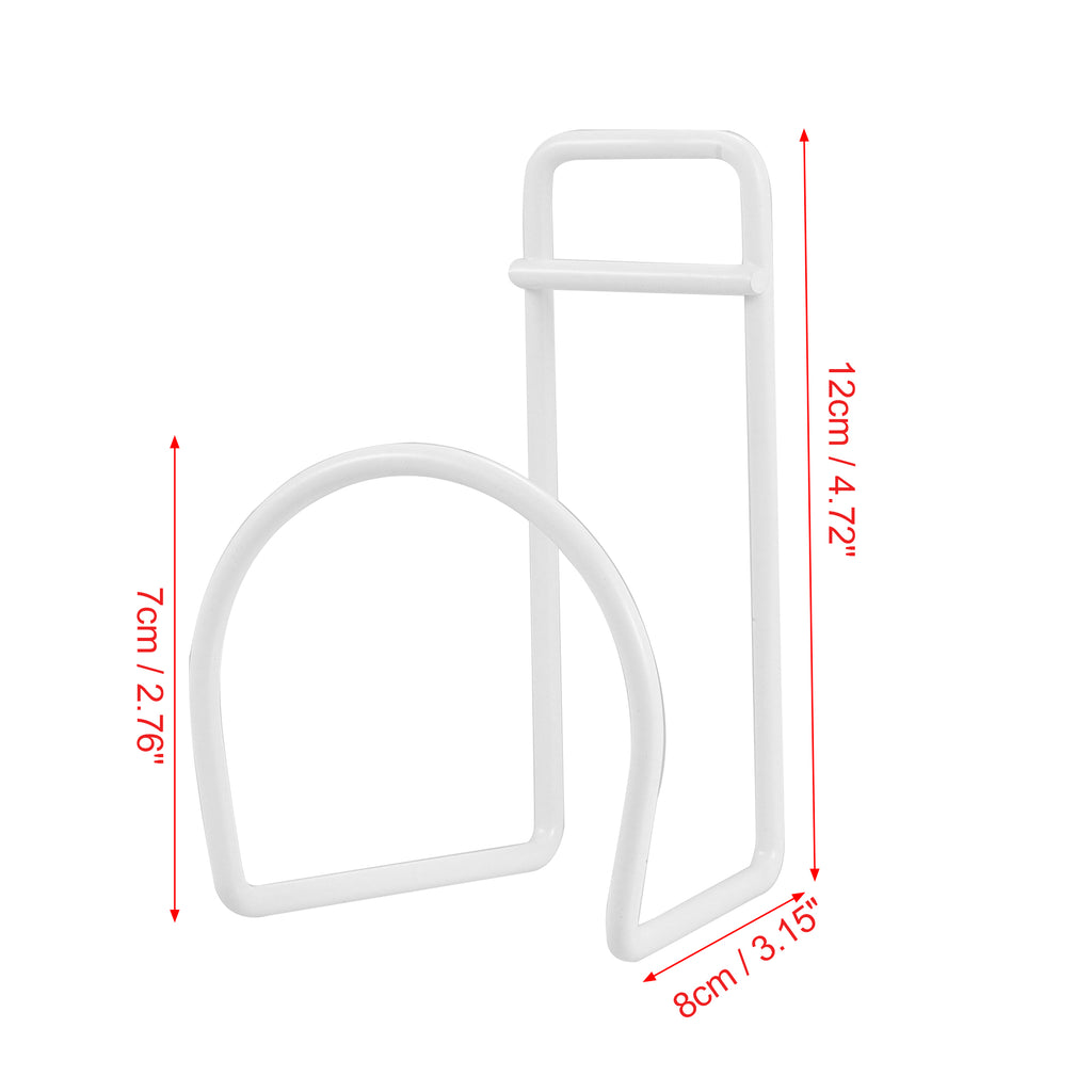 4pcs White Wall Mounted Motorcycle Helmet Rack E87430