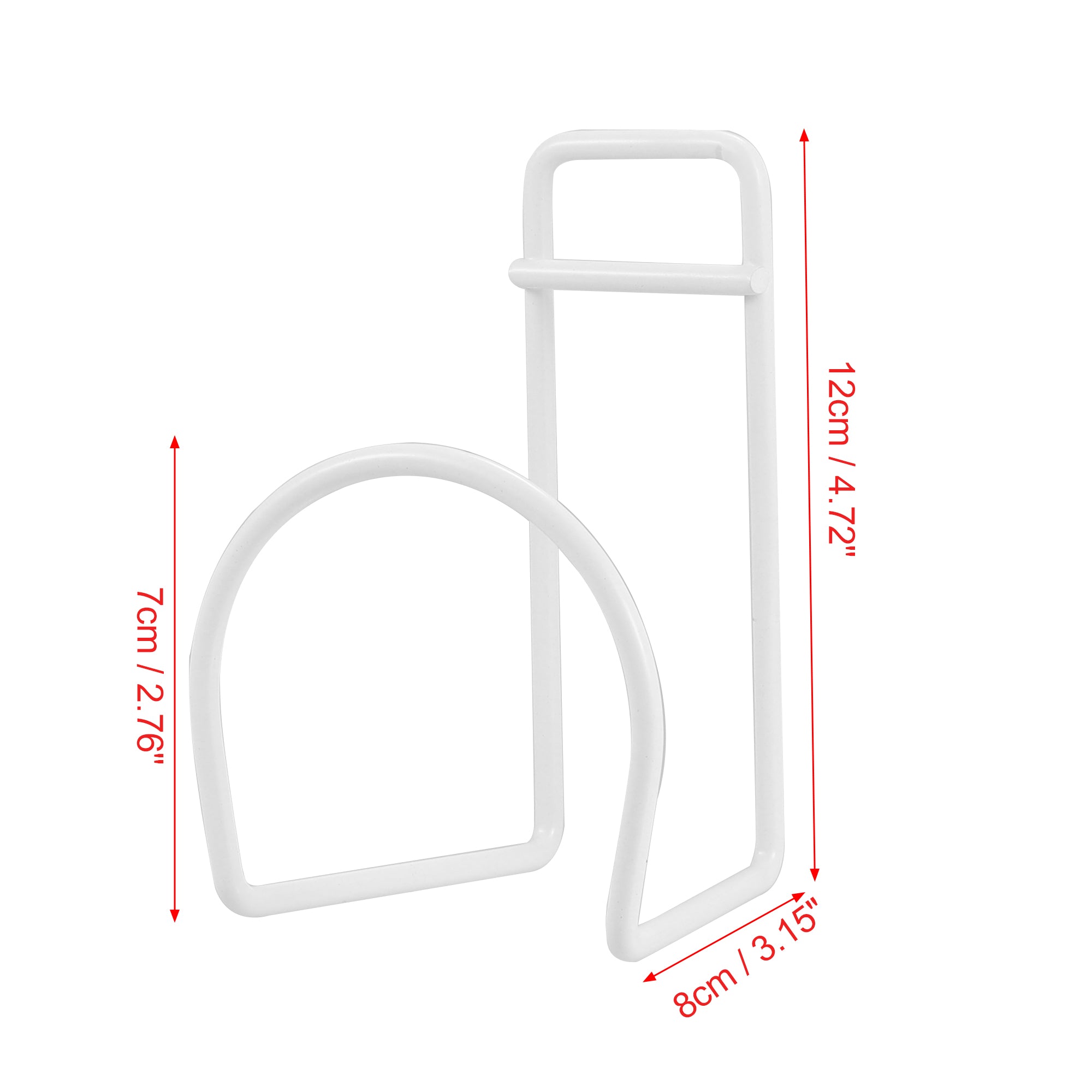 4pcs White Wall Mounted Motorcycle Helmet Rack E87430