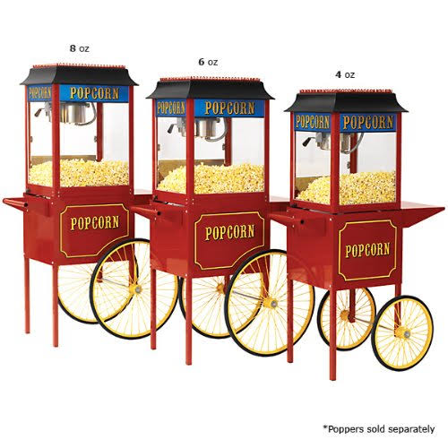 Small Popcorn Cart for 4-Ounce Poppers (Black / Chrome) Z2950