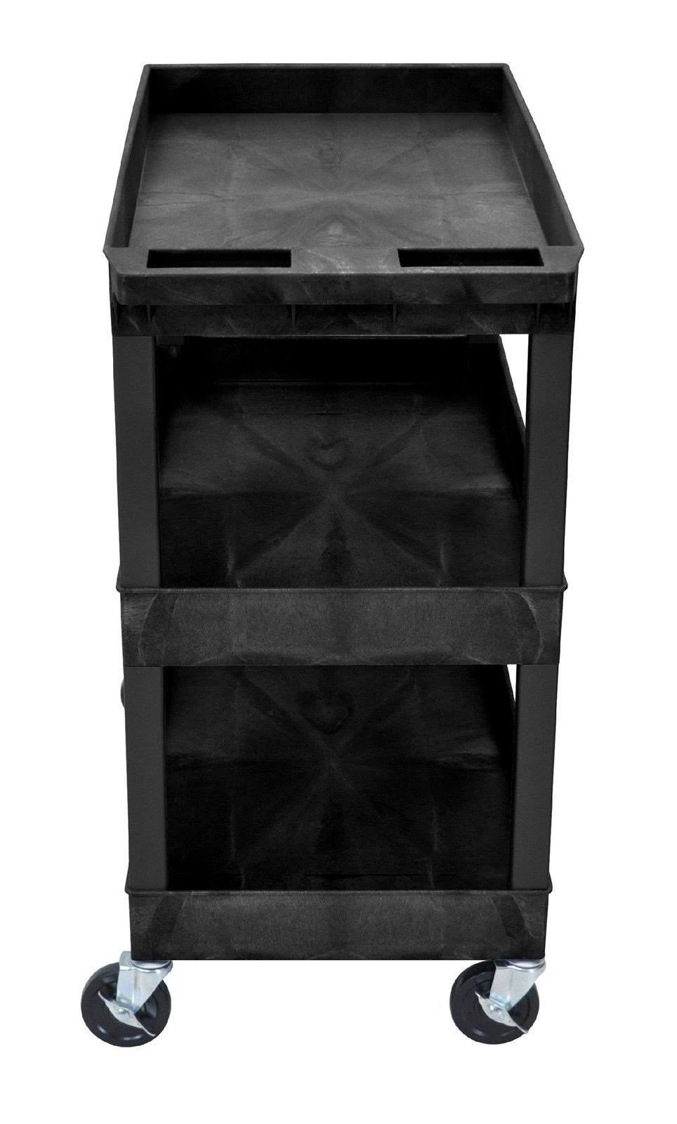 Black 3 Shelves Tub Cart M601