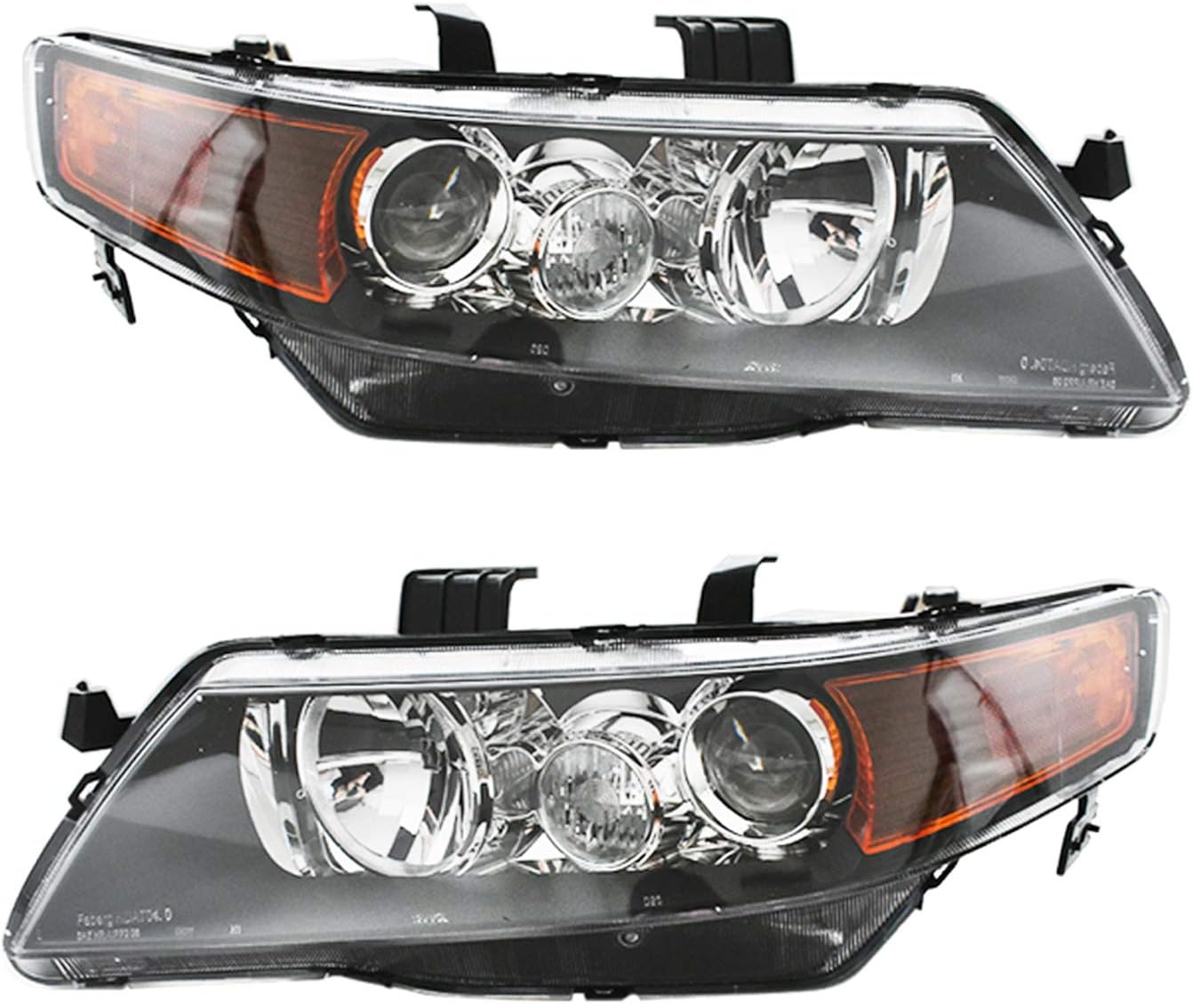 Black Projector Headlight Assembly Replacement Driver & Passenger Side Z830