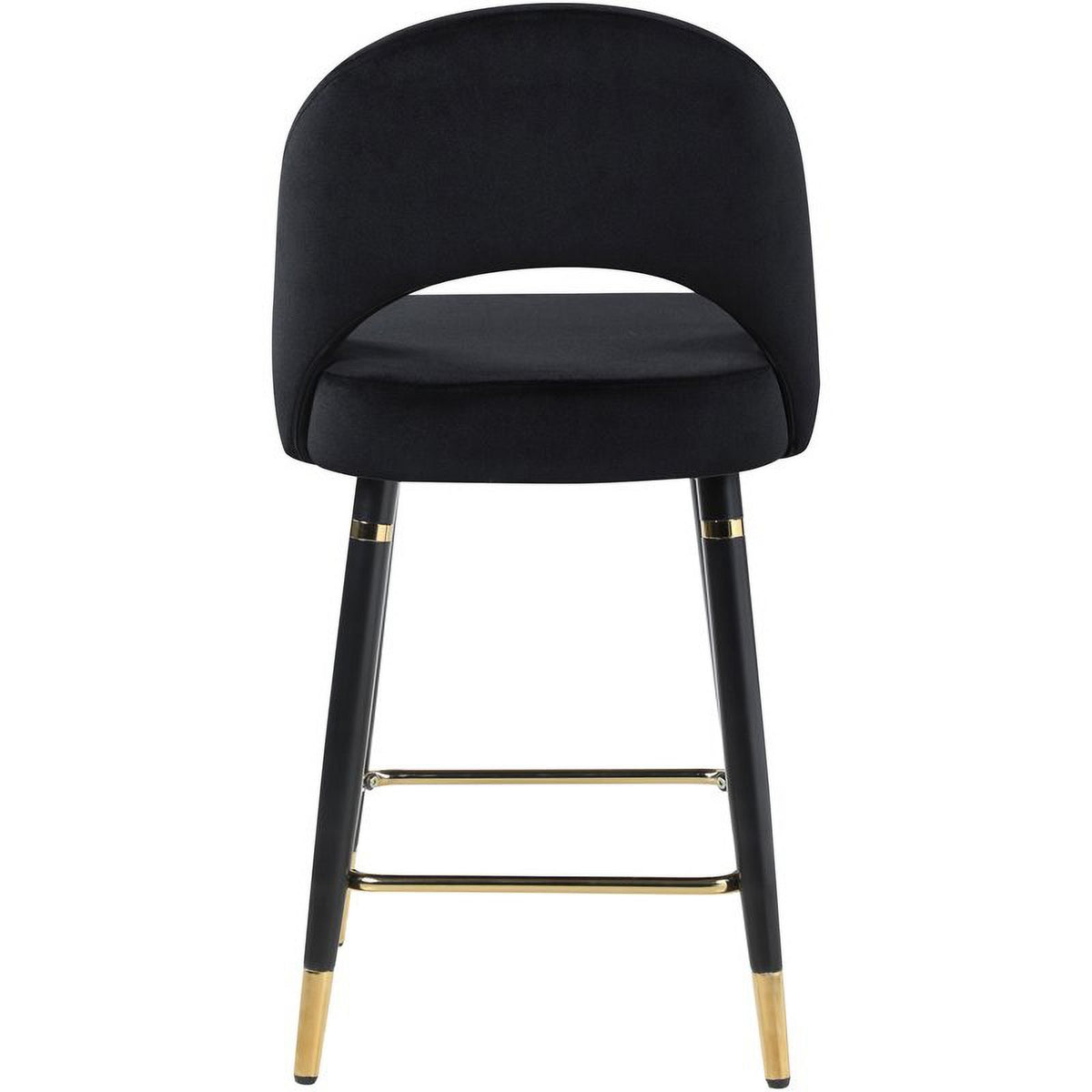 Arched Back Upholstered Counter Height Stool in Black P531445