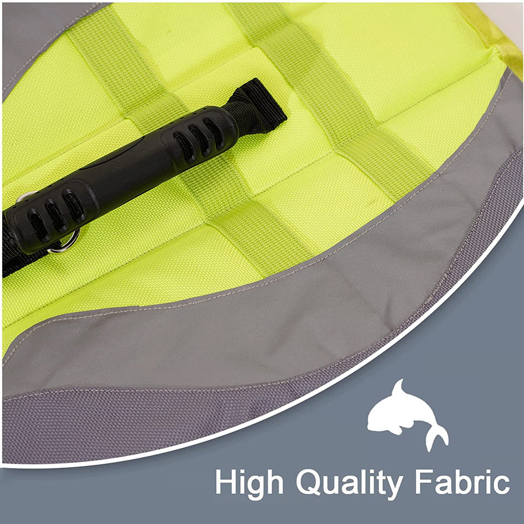 Green XL Dog Life Jacket with Rescue Handle C78773