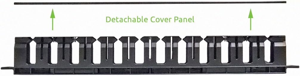 Black 4-Pack Rack Mount Cable Management Panel S41649