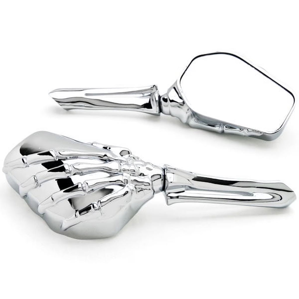 Chrome Motorcycle Skeleton Bone Mirrors G36451