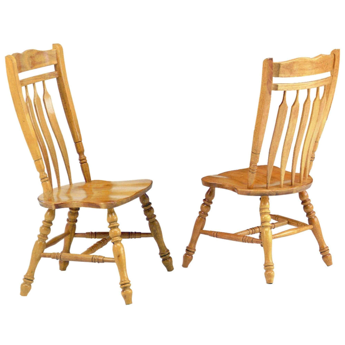 Light Oak Dining Chair Set of 2 E695469