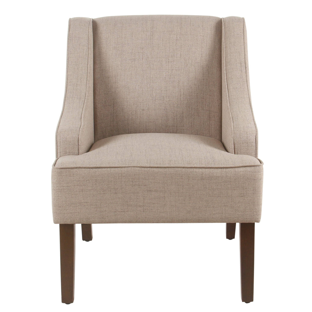 Tan Swoop Arm Accent Chair S94723