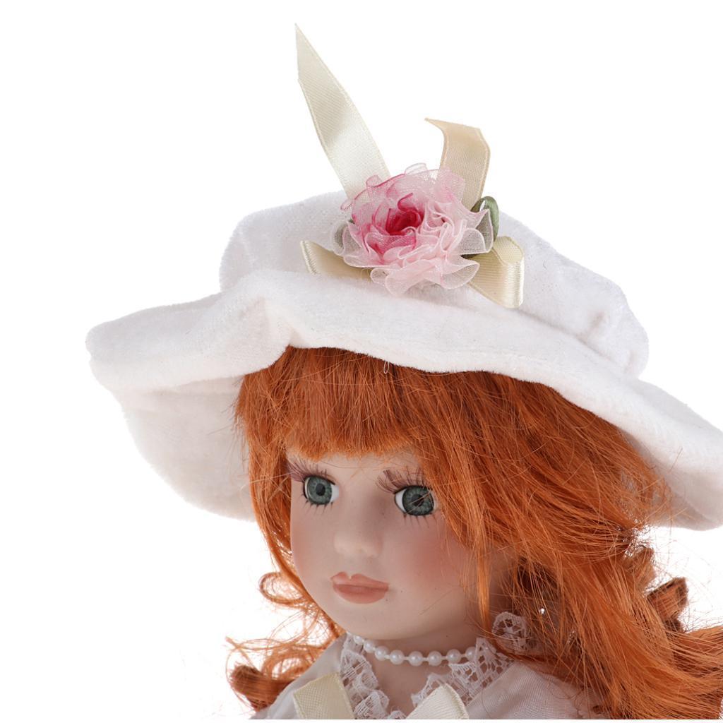 12inch Porcelain Doll with Lace Dress & Stand G607914