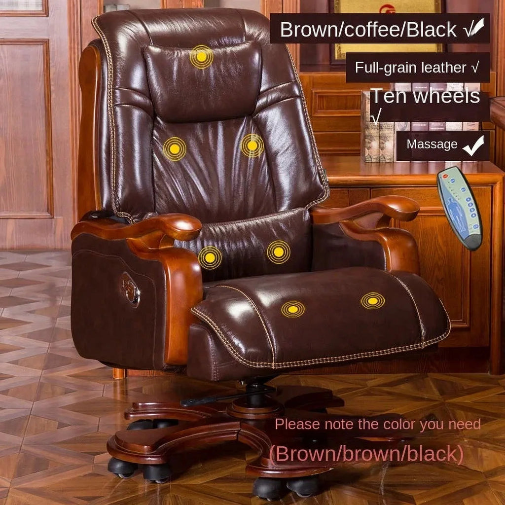 Leather Swivel Recliner Chair with Footrest X95557