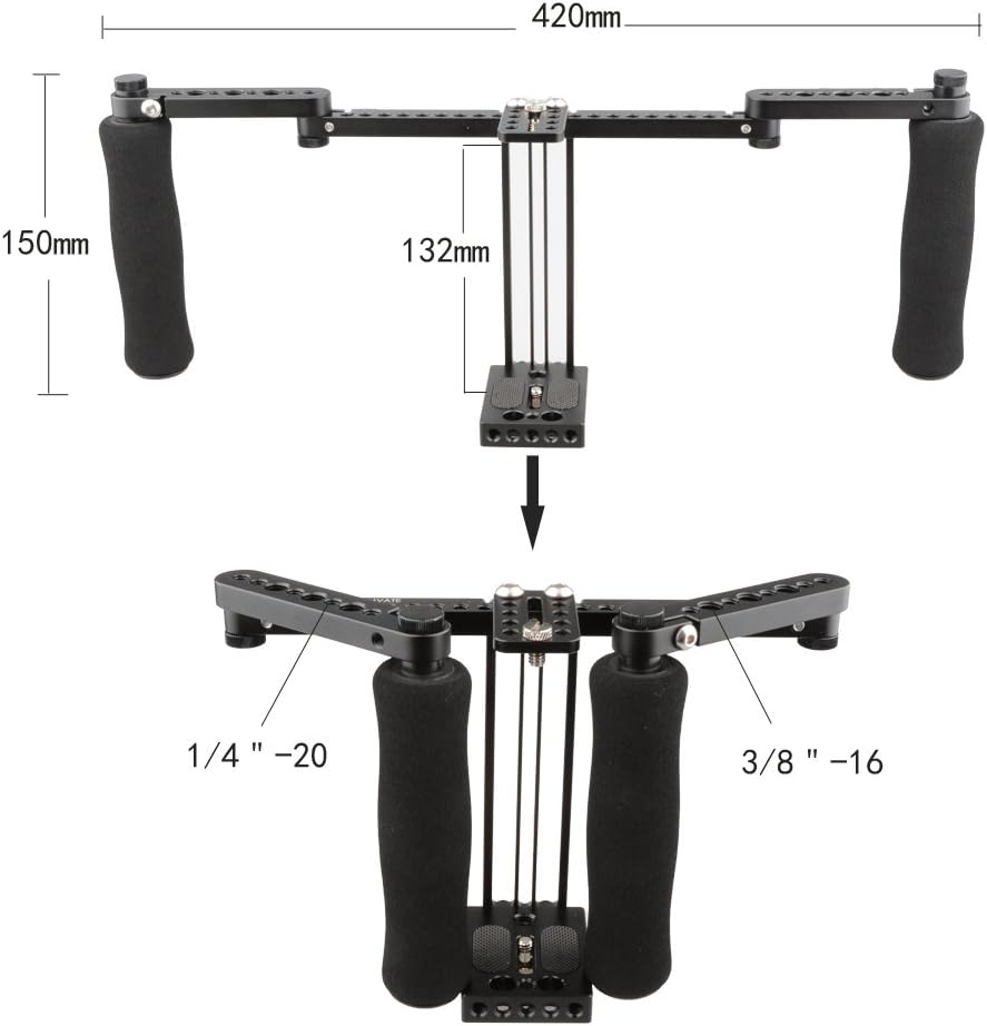 Monitor Cage with Adjustable Handles for 5 inch and 7 inch LCD Monitors Pack of 2 T6971
