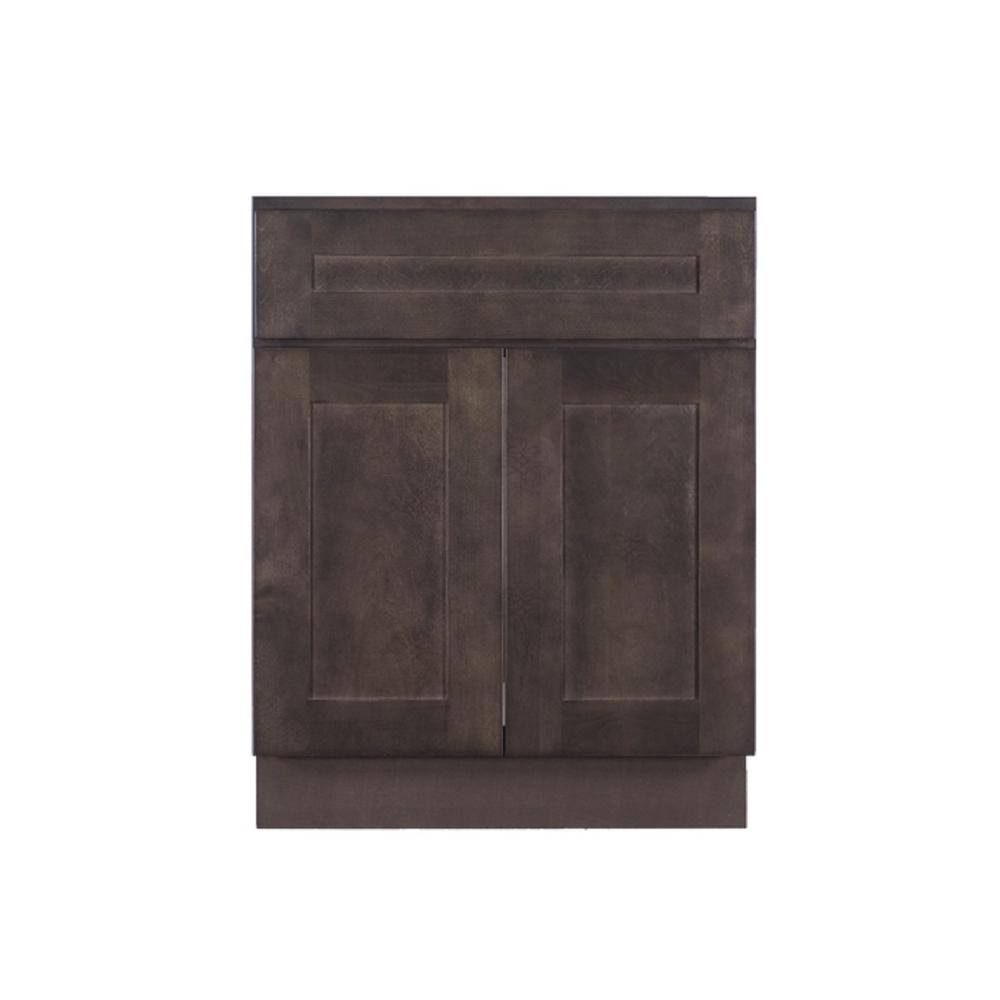 Vintage Charcoal Sink Base Cabinet with 2 Doors W622