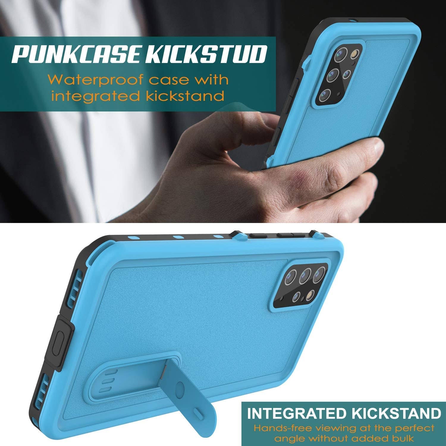 Light Blue Waterproof Case for Galaxy S20+ Plus L170784